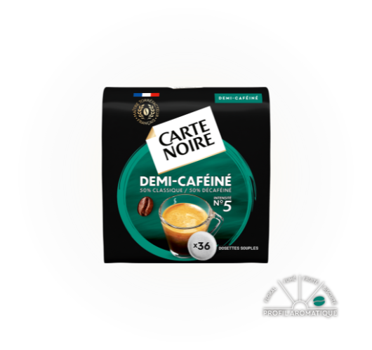 DEMI-CAFÉINÉ - Café torréfié moulu en dosettes souples