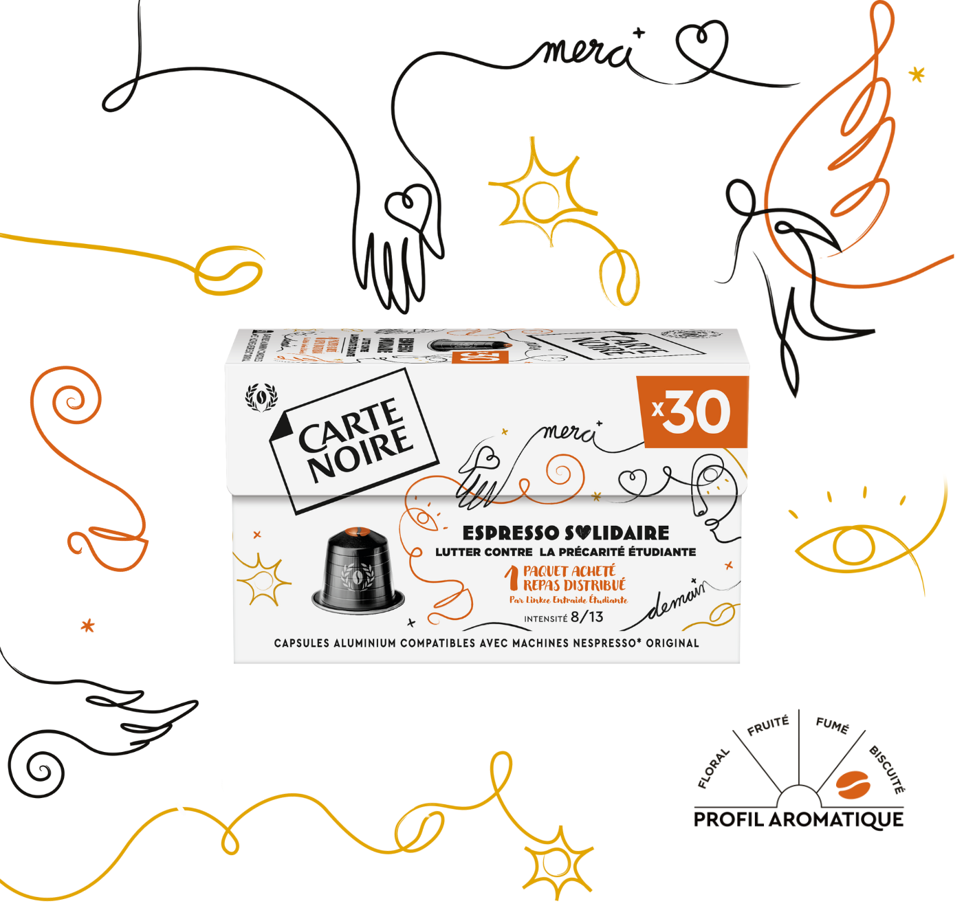 ESPRESSO SOLIDAIRE - Café torréfié moulu en capsules