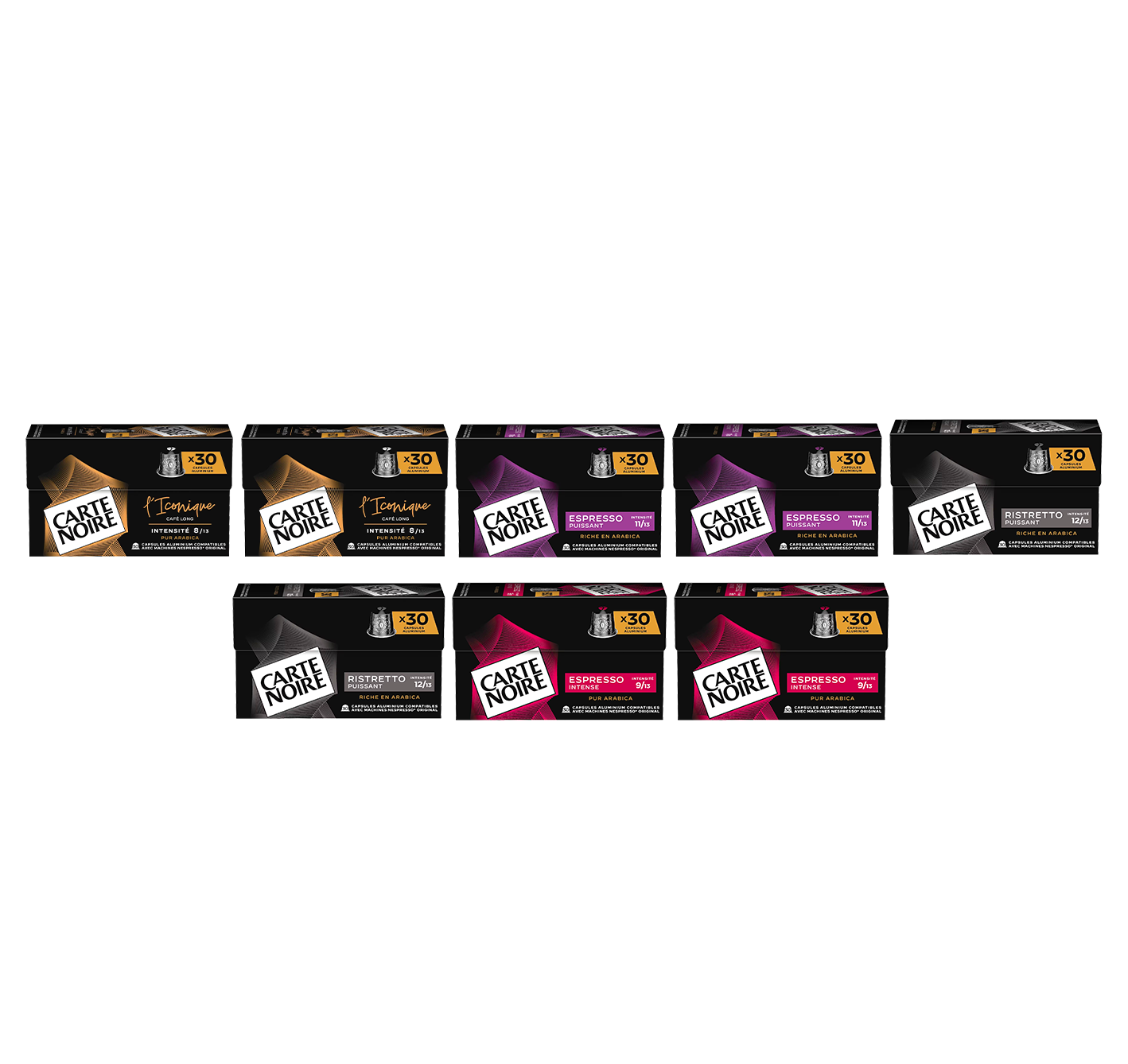 Coffret dégustation 240 capsules Nespresso® intensité forte